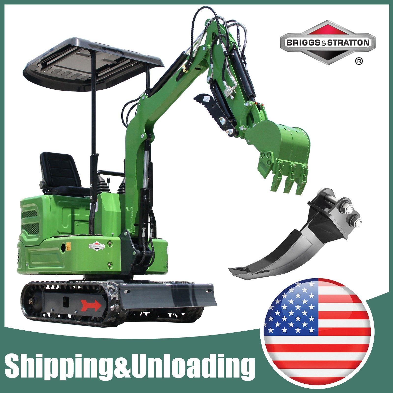 Free delivery.Tracks-type mini excavator.Hydraulic thumb clamp.Biltong engineEPA