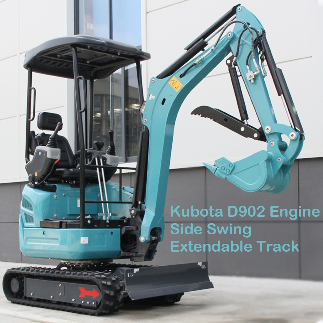 2.5ton Mini Excavator Side Swing Extendable Crawler Diggers Kubota D902 Engine