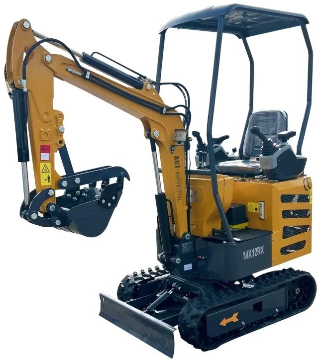 Mini Excavator 1Ton with hydraulic thumb Digger Crawler Rato Gas Engine