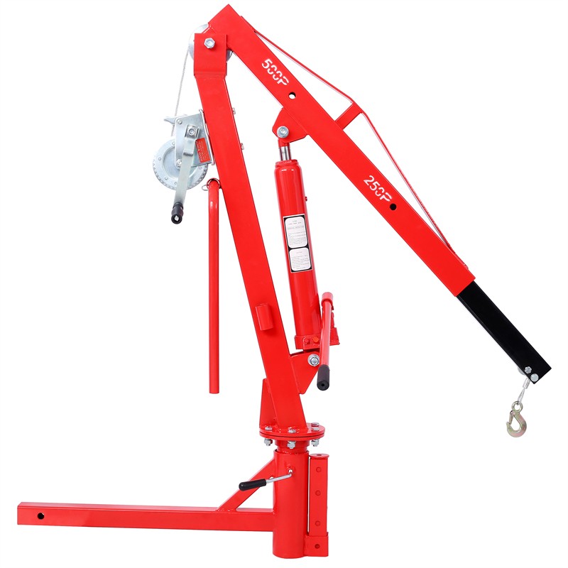 2″500Lb Pickup Truck Hydraulic PWC Dock Jib Engine Hoist Crane Hitch Mount Lift