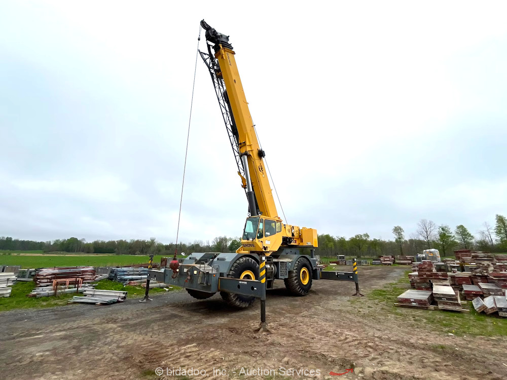 2007 Grove RT700E 60-Ton Rough Terrain Crane 150′ with Extension Boom bidadoo