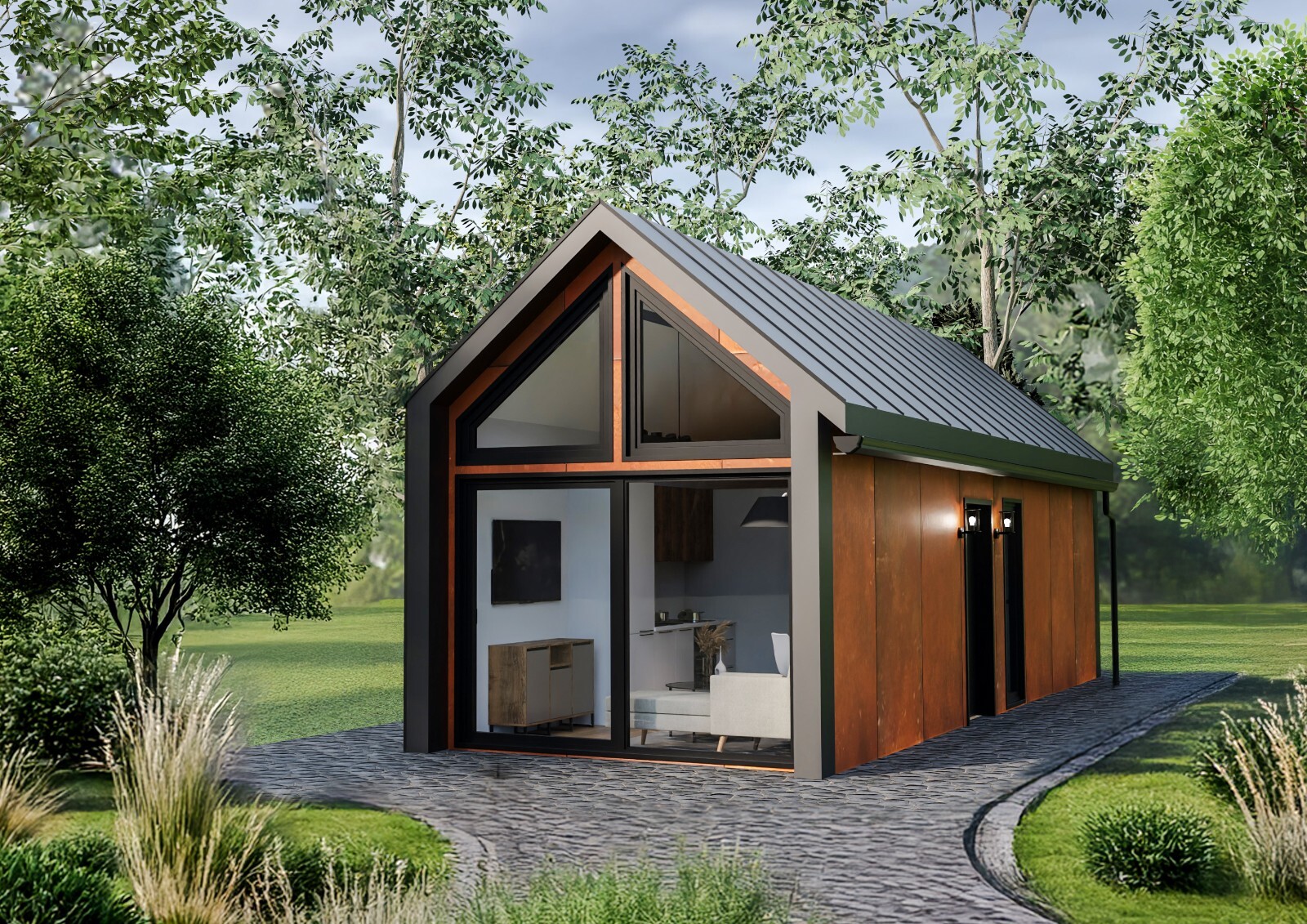 Tiny house, mobile holiday home with equipment