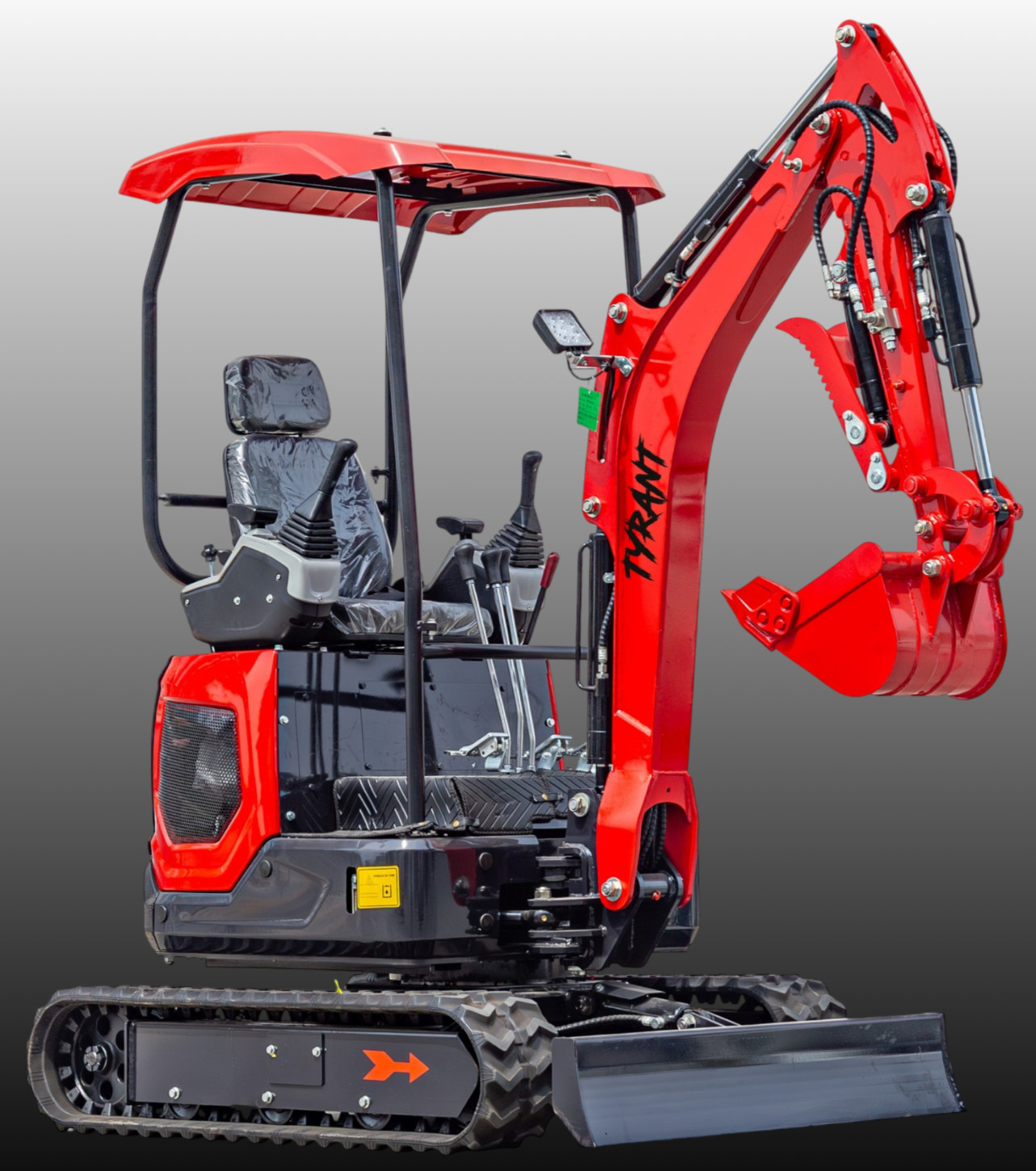 TYRANT 17 Mini Excavator Kubota D902 Engine Side Swing with 12 attachments