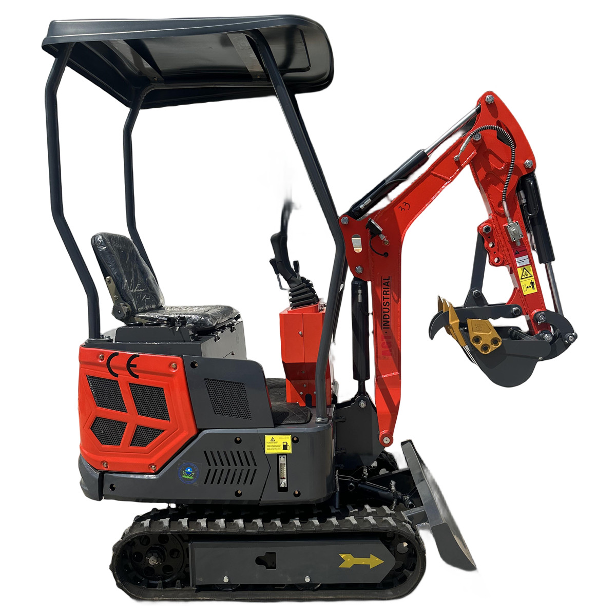Agrotk 1 Ton DJ14 Mini Excavator Digger 13.5HP Gas Track Crawler B&S Engine EPA