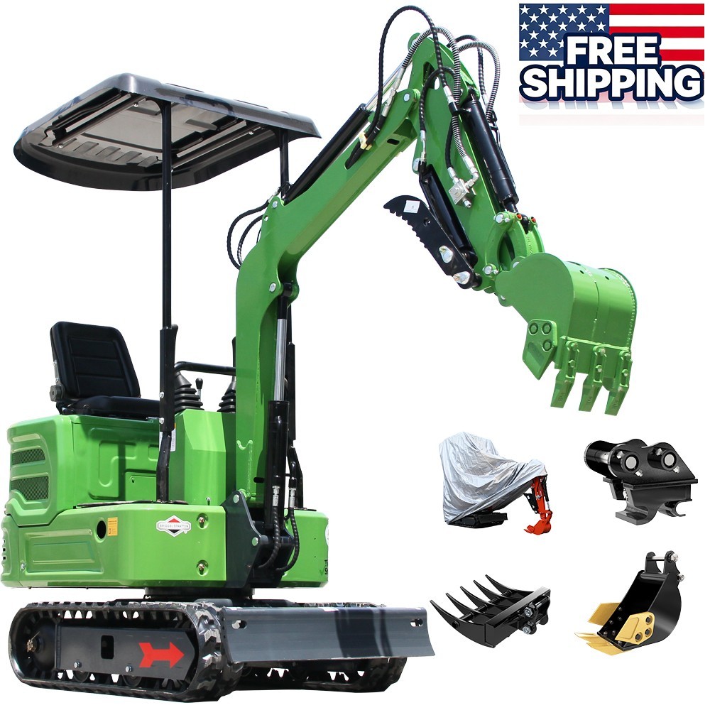 NEW Mini Excavator 13.5 HP 2000 lbs Compact EPA Tracked Small Digger USA Stock