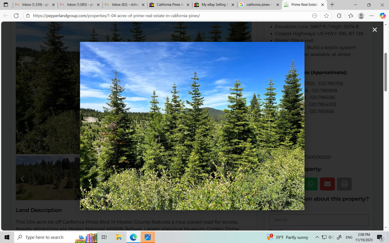 California Land For Sale – 0.94 Acres With Tall Trees & Level! – Modoc County