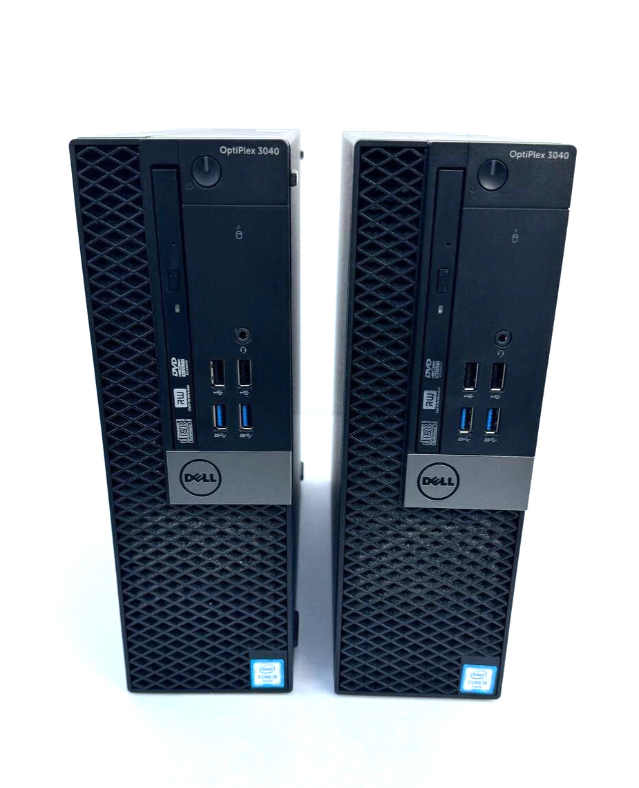 2 x Dell OptiPlex 3040 SFF Core i5-6500 16GB RAM NO SSD/ NO Power cord