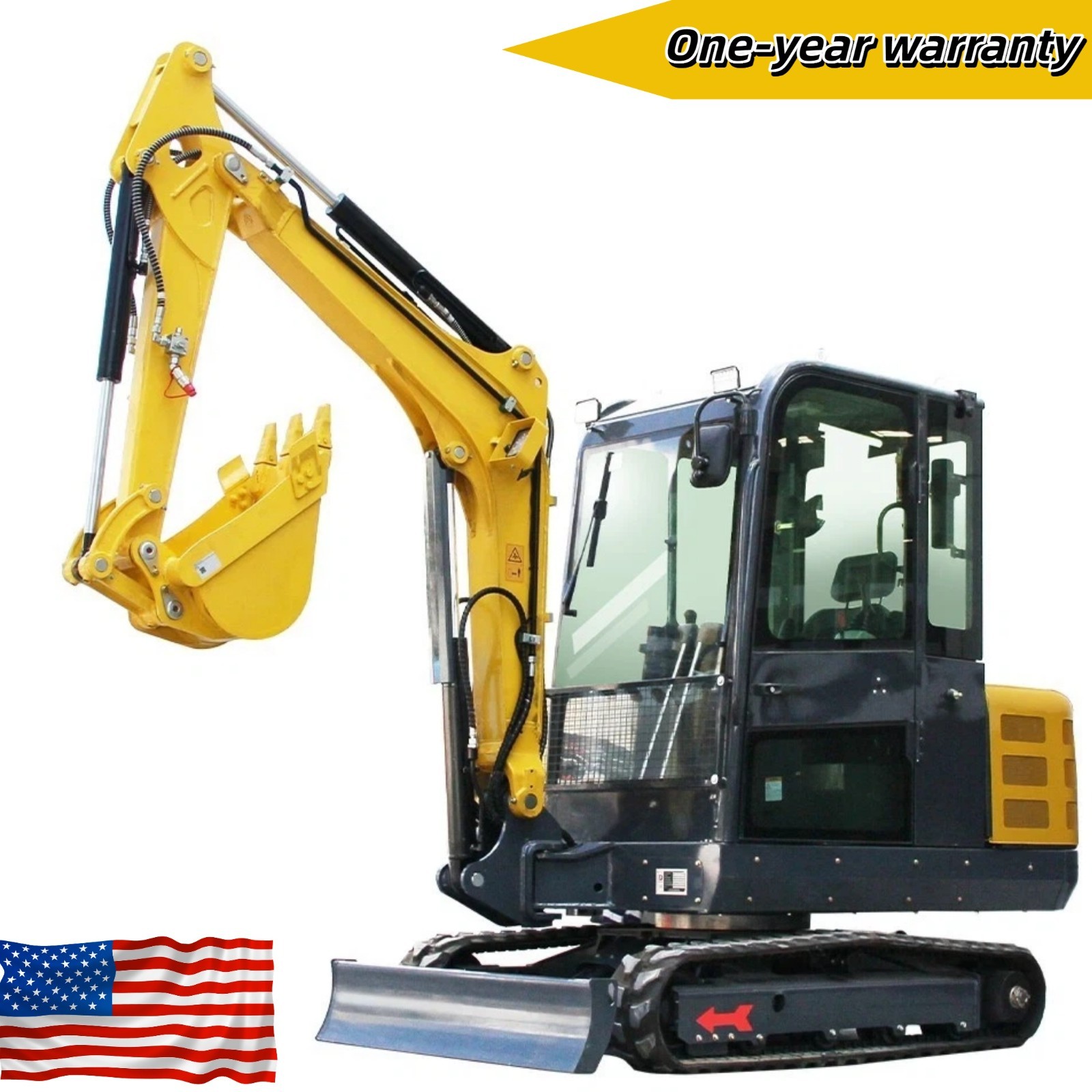 New Mini Excavator Kubota V1505 Engine 25HP 3.5 Ton Digger 4-Cylinder Diesel US