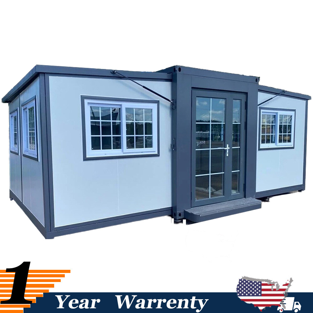 13X20ft Mobile Expandable Prefab House Prefabricated Tiny Home w/Bathroom Shower