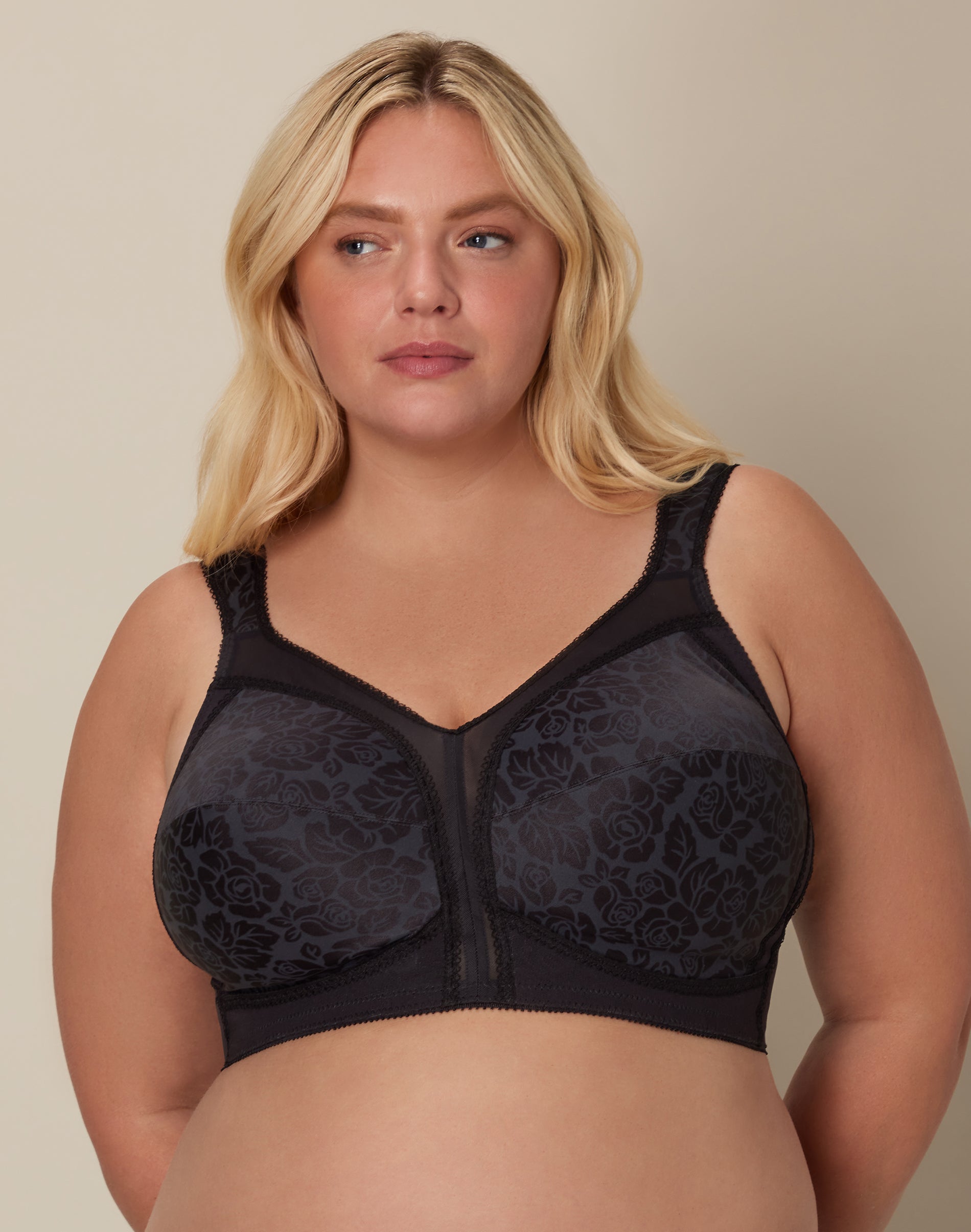 Playtex 18 Hour Ultimate Shoulder Comfort Wireless Bra Black 46G Women’s