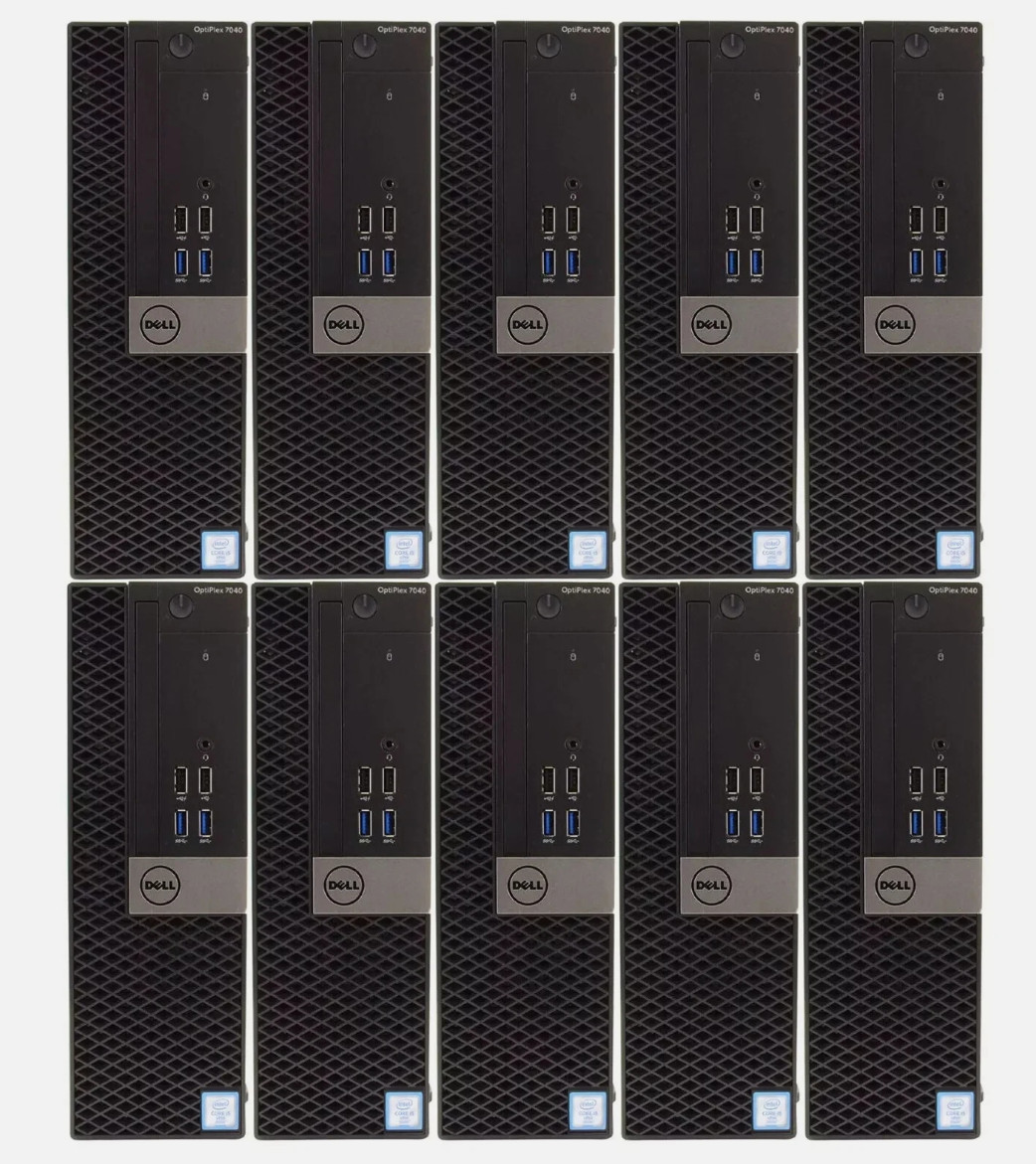 Lot 10 PC Dell Desktop OptiPlex 7040 SFF Core i5 8GB RAM No HDD