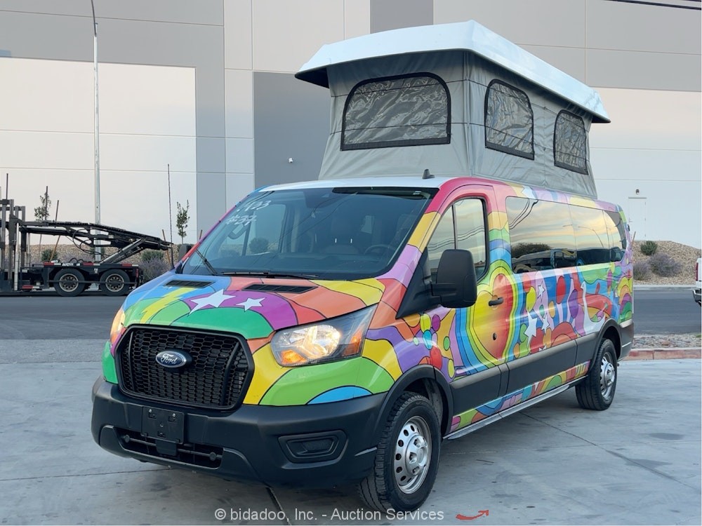 2023 Ford Transit AWD Pop Up Camper Van RV Class B Motorhome Kitchenette bidadoo