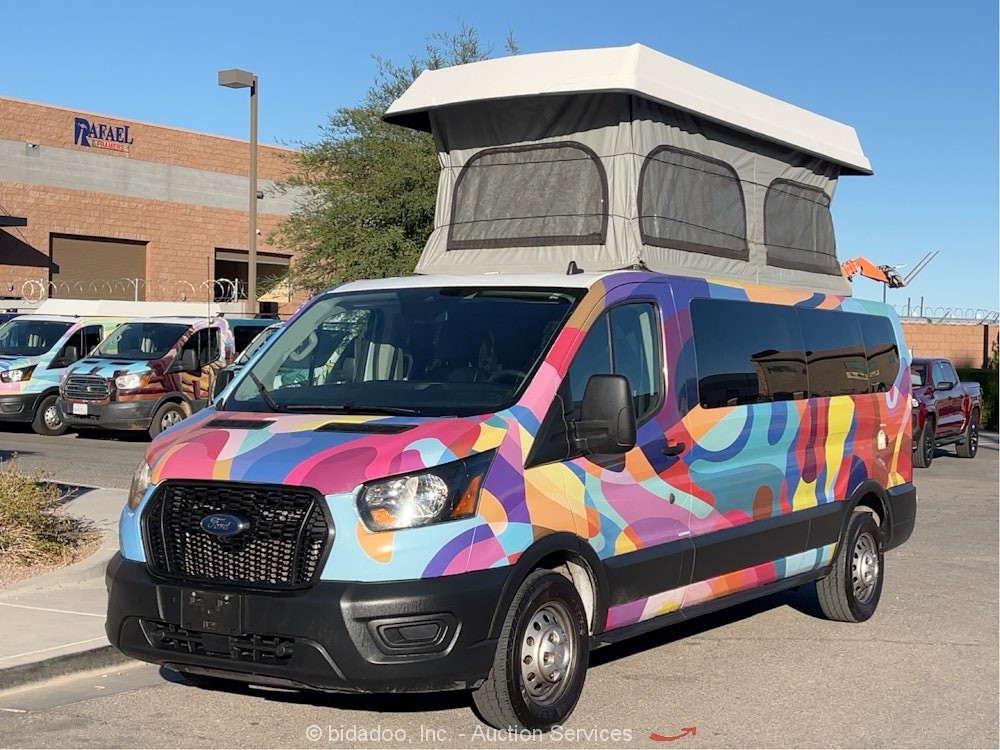 2023 Ford Transit AWD Pop Up Camper Van RV Class B Motorhome Kitchenette bidadoo