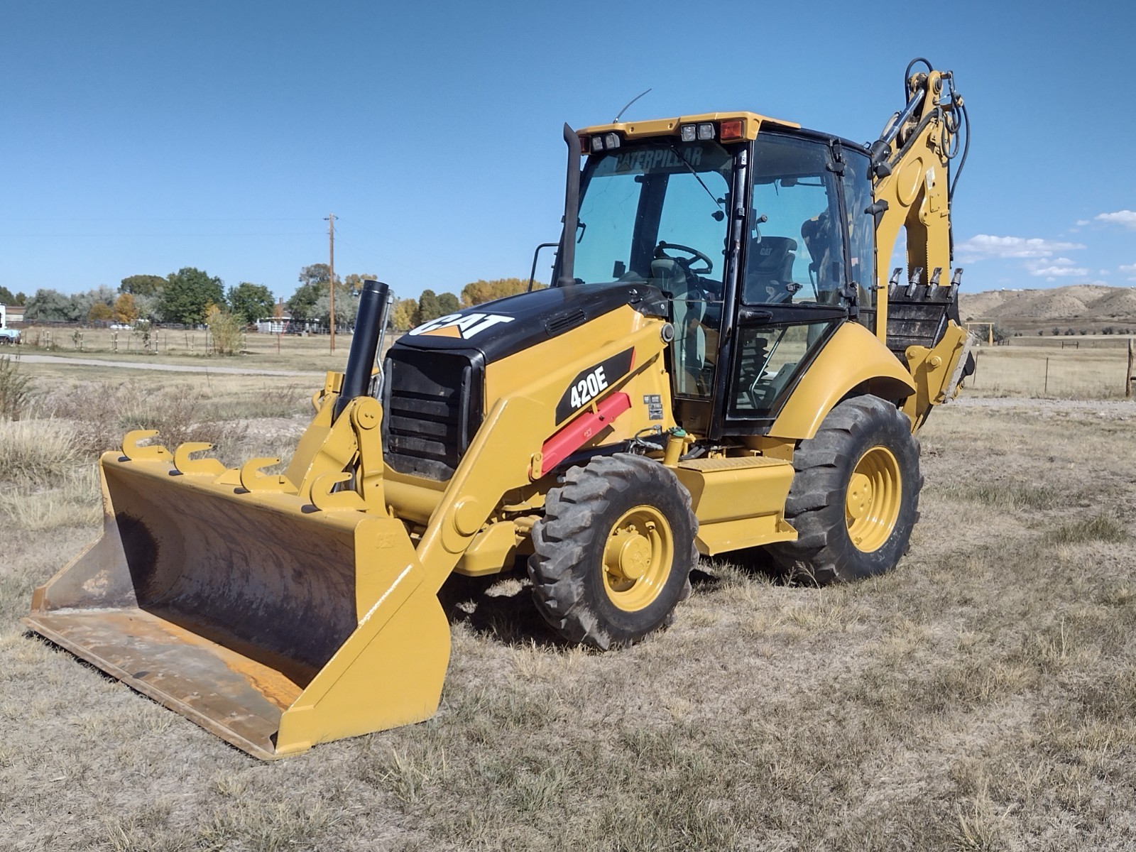 2010 CAT 420E Backhoe 4×4 Enclosed Cab Heat & A/C Extend-a-Hoe