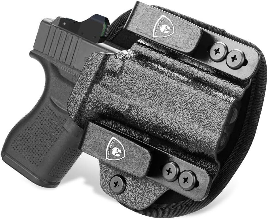 IWB Hybrid Kydex&Nylon Gun Holster for Glock 43/43X/ 43X MOS, Right Hand
