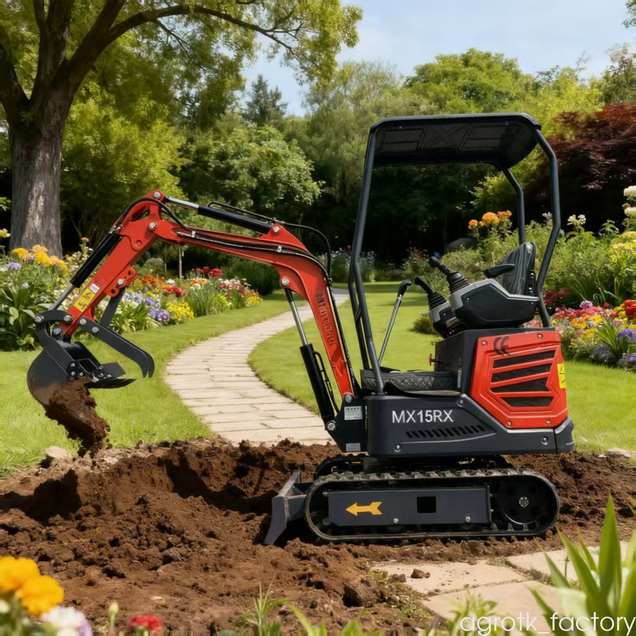 AGT  Mini Excavator with Rato Engine EPA Hydraulic Crawler Digger 13.5 HP MX15RX