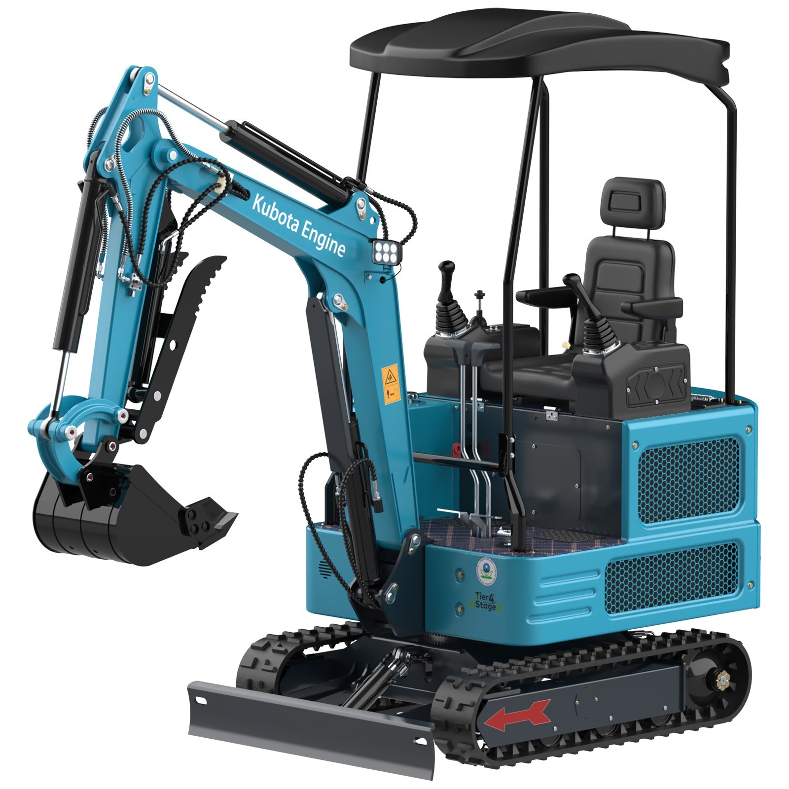 Houston Self-Pickup 4,000lbs 1.8TON Mini Hydraulic Excavator KUBOTA Diesel