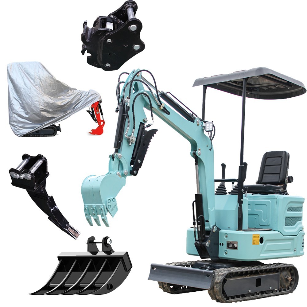Mini Excavator 1.4Ton KUBOTA Diesel Engine  with 4 Attachments Excavator Cover