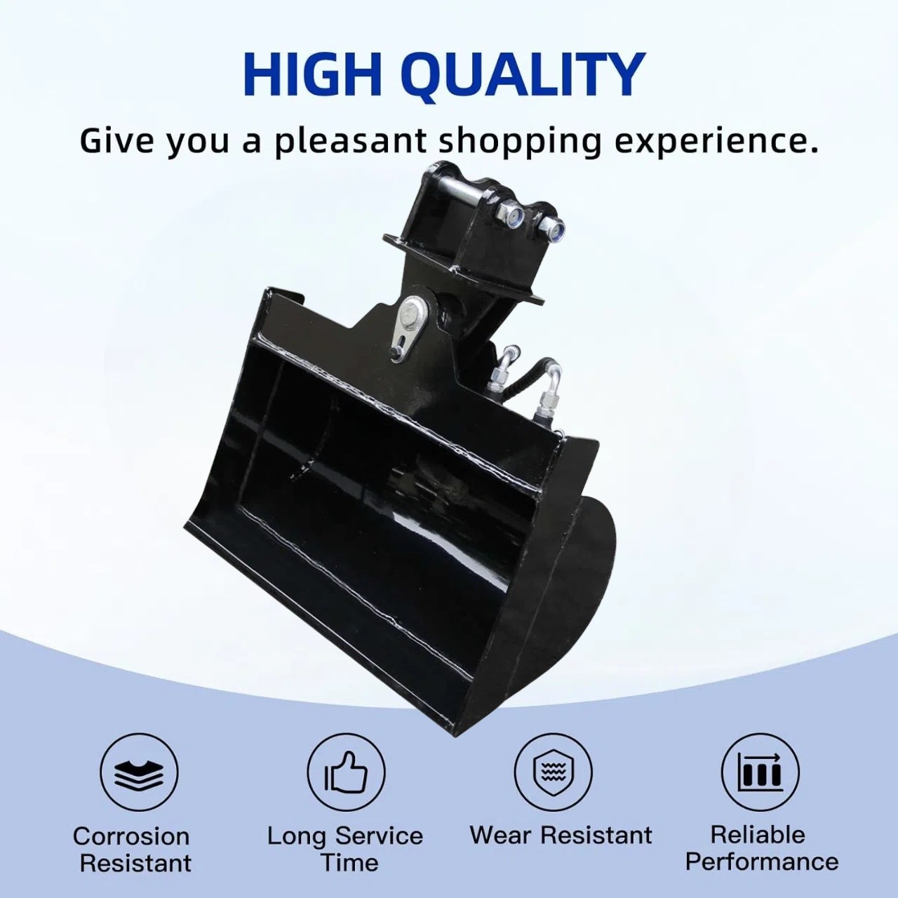 600mm Mini Excavator Tilting Bucket Attachment US Stock/Free Shipping 2025 New
