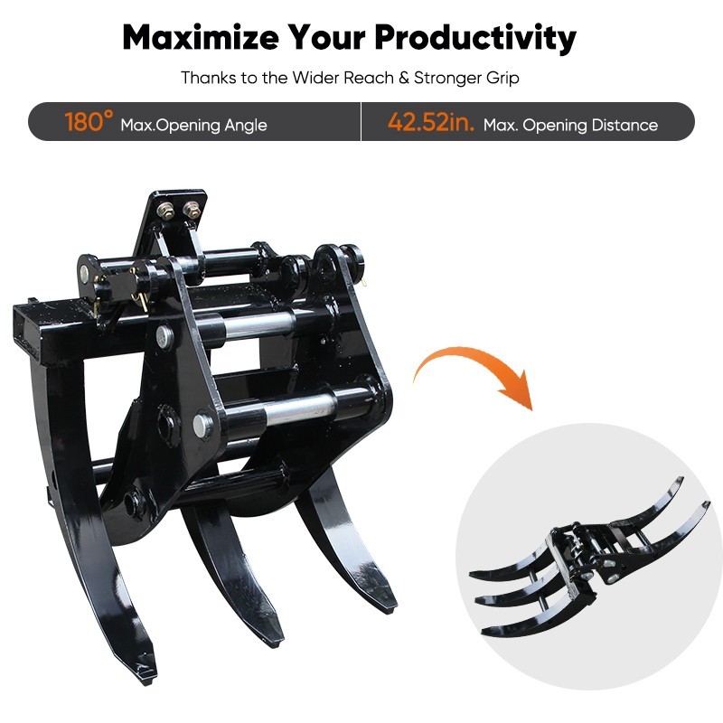New free shipping 1.5-2 ton mini excavator log grapple excavator attachment US