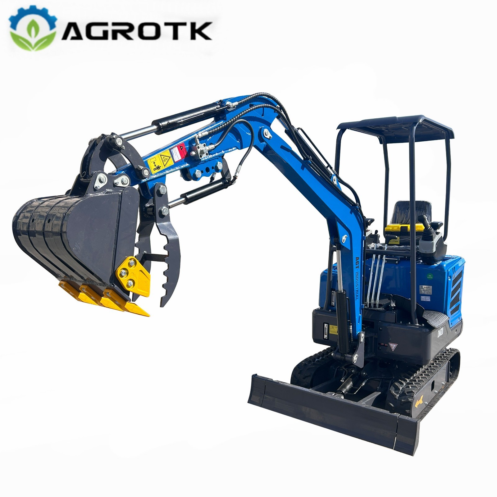 AGT Mini Excavator 1.3 Ton Tracked Digger 13.7 HP Diesel EPA Kubota D722 Engine