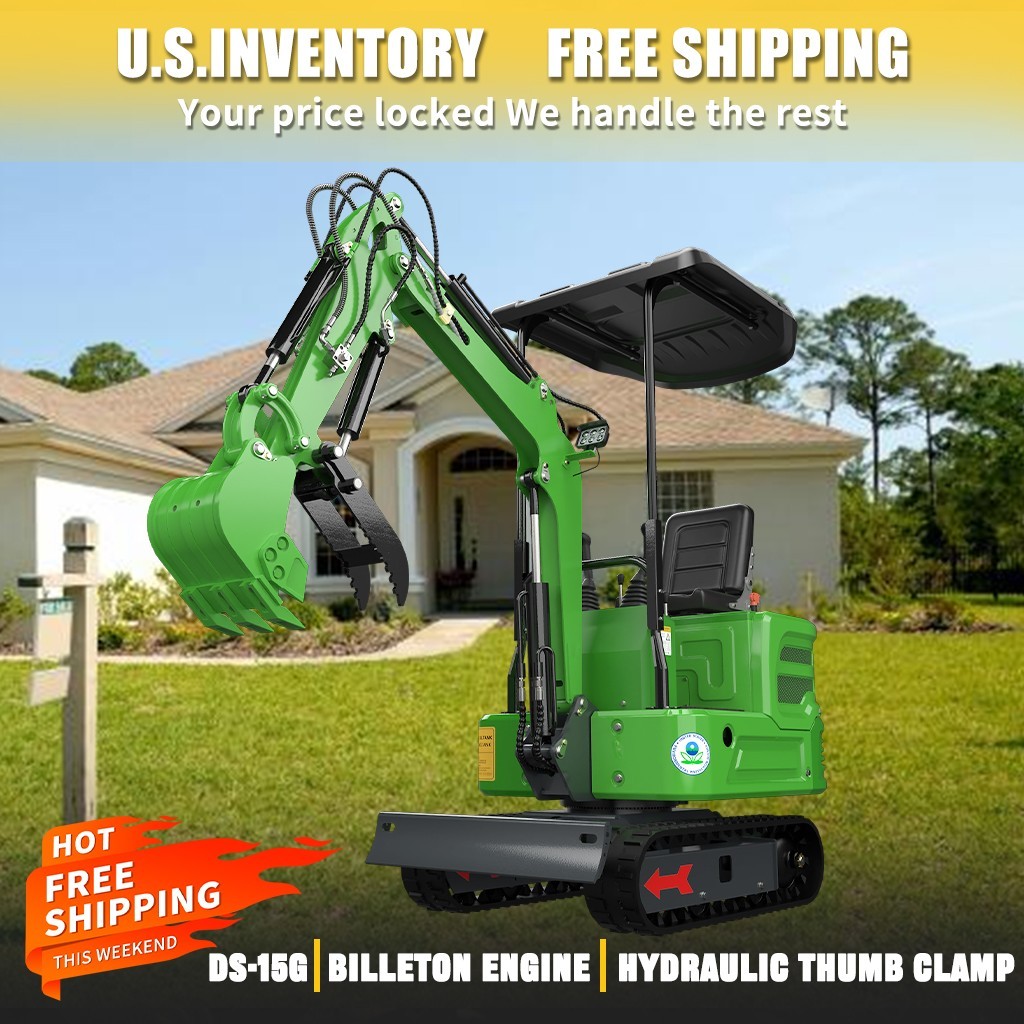 Free delivery.Mini crawler excavator.Biltong gasoline engine.Hydraulic thumb EPA