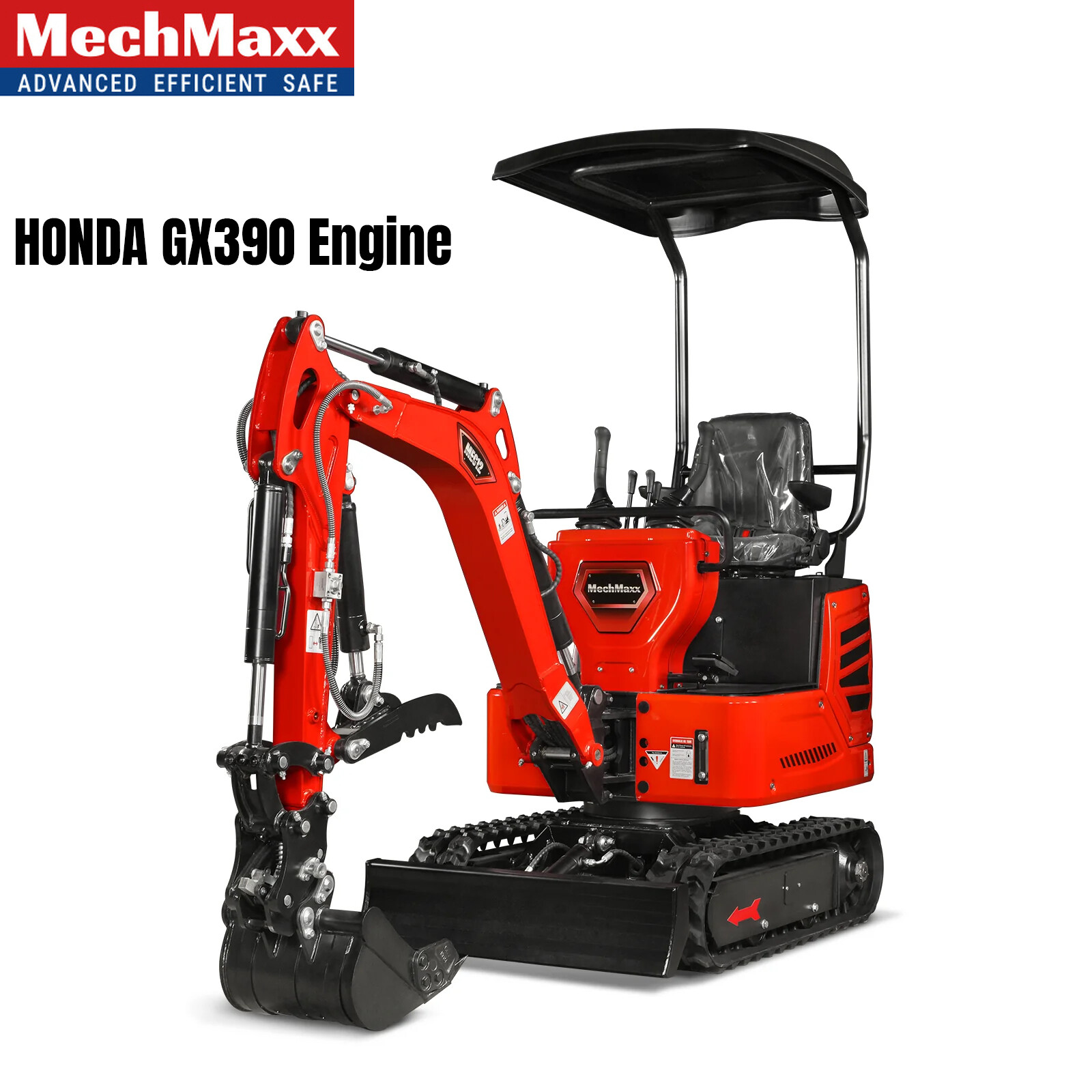 MechMaxx HONDA 11.7HP Excavator,65.7” Dig Depth, 2100lb Operating Weight, MEC10