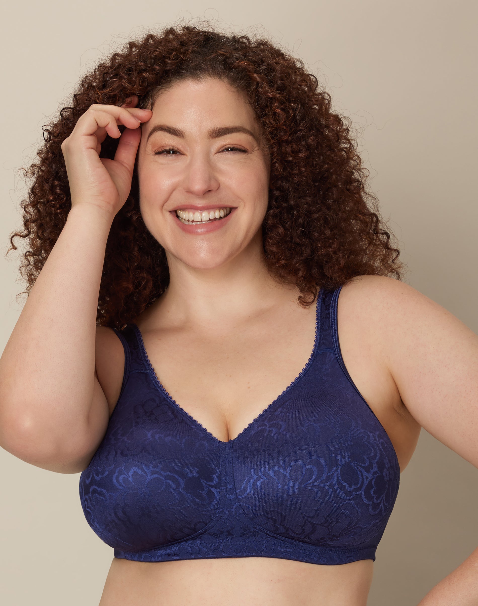 Playtex 18 Hour Ultimate Lift & Support Wireless Bra Blue Velvet 44C Women’s