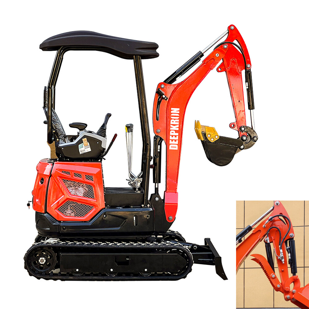 2 Ton 4409lbs 16HP Crawler Cab Mini Excavator w/ EPA KUBOTA Diesel Engine Digger