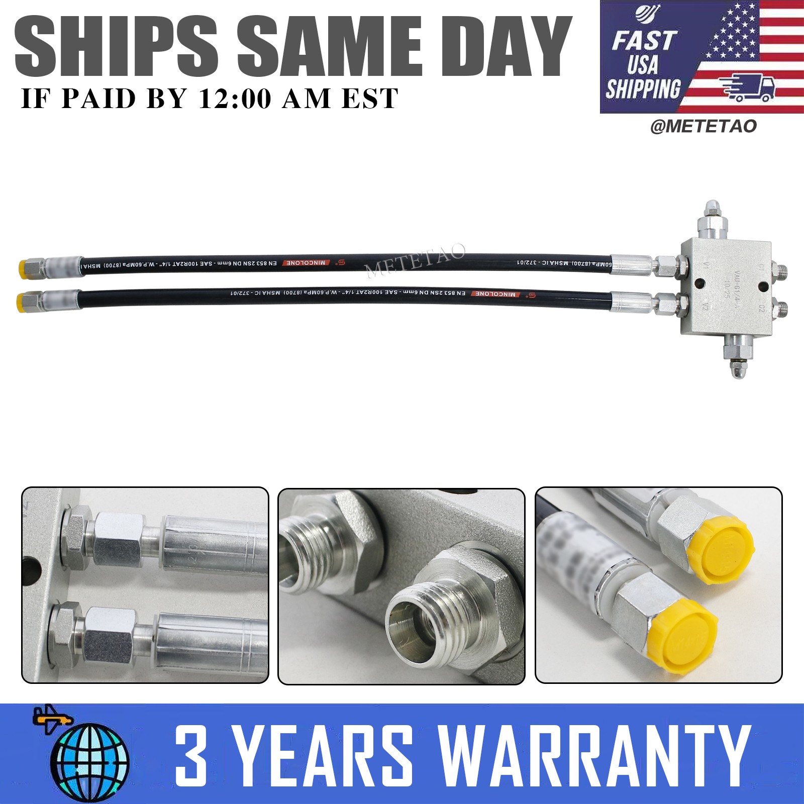 Mini Excavator Cushion Valve Kit Complete for Swivel Motor Assembled US