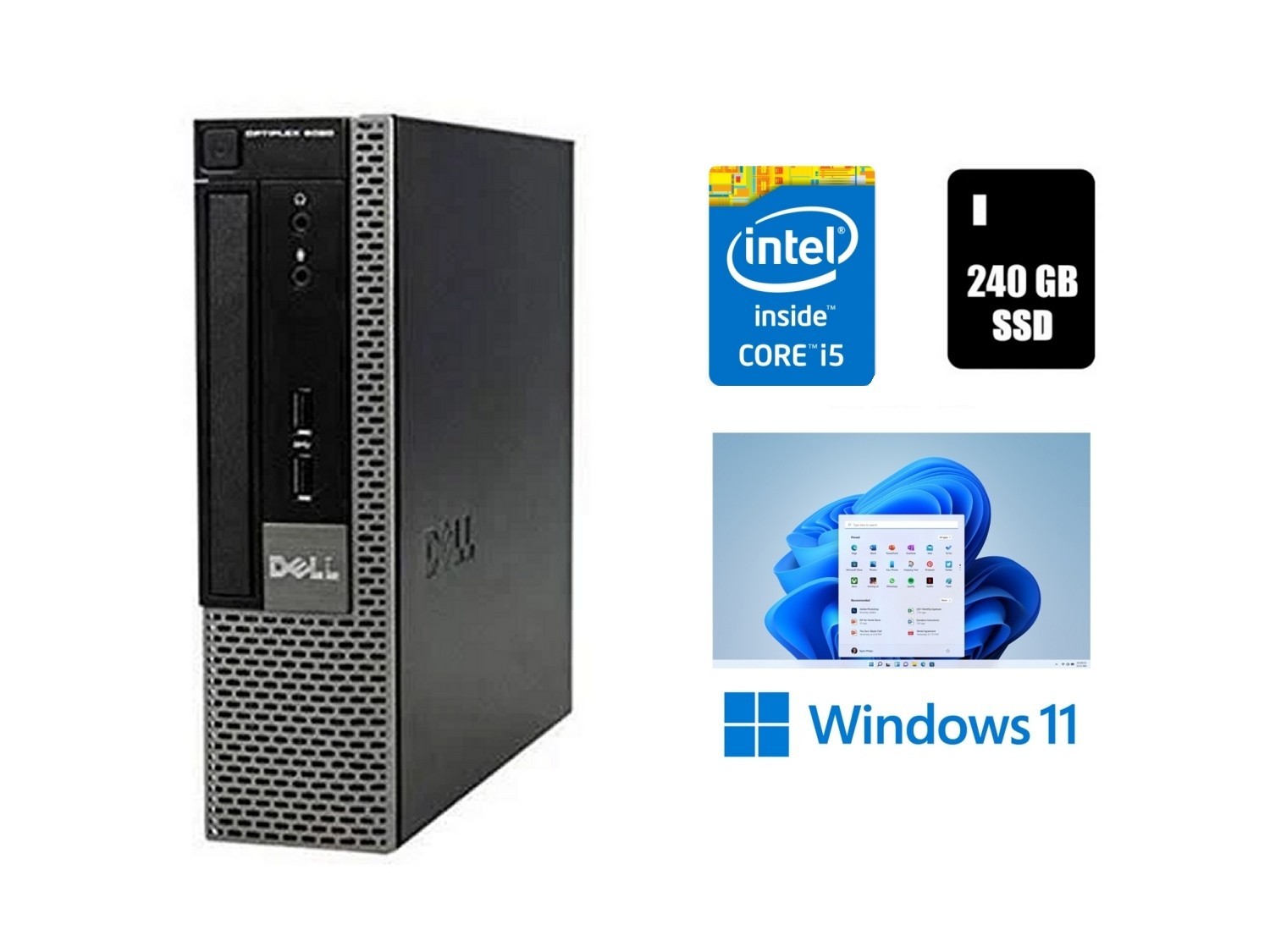 Dell OptiPlex 9020 Desktop USFF Core i5 16GB Ram 240GB SSD Wi-Fi Windows 11 Pro