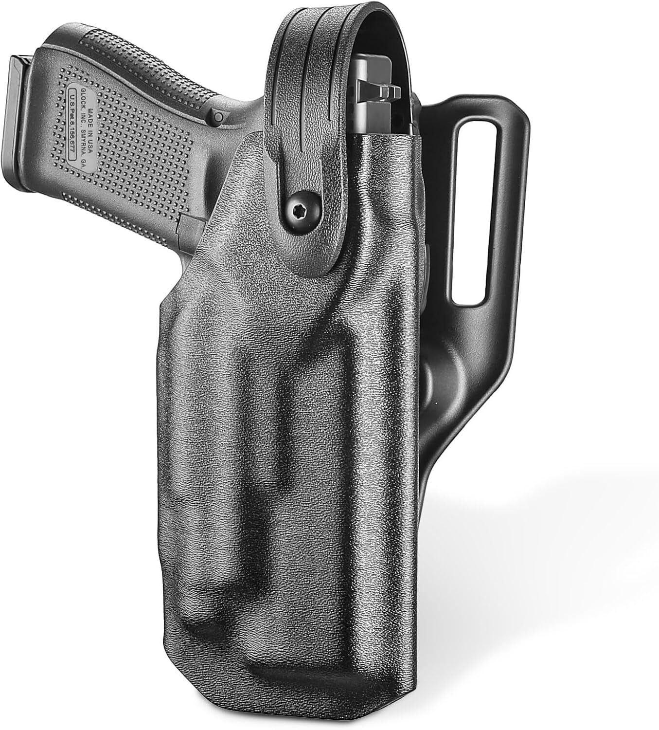 OWB Holster wi/ Thumb Release,Fits Glock 17/19 Gen3-5 wi/WARRIORLAND MB1/MB2/MB3