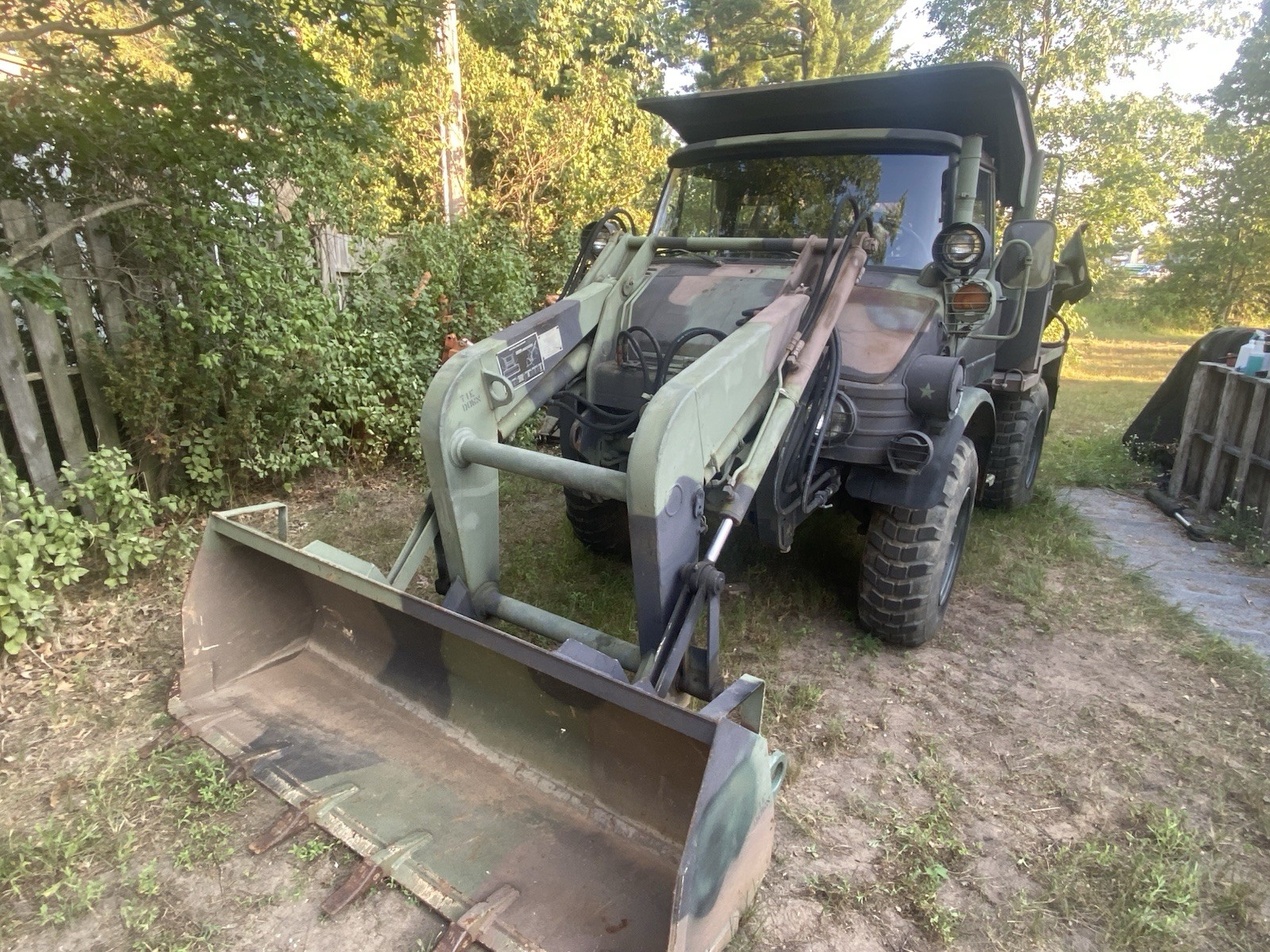 Daimler Benz Flu419 Unimog See Tractor Backhoe Loader 252 Miles READY TO WORK!