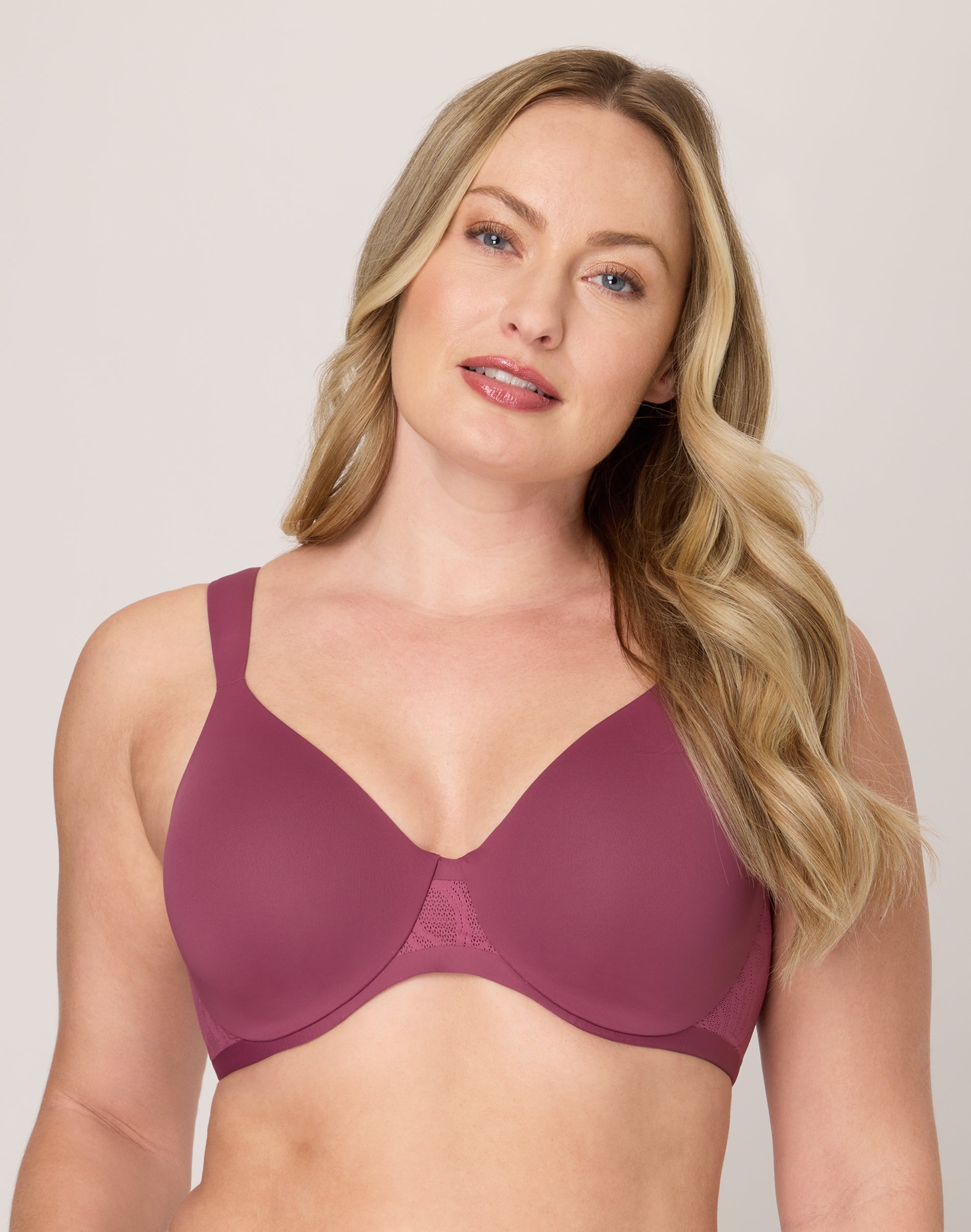Bali’s Coolest Smoothing Underwire T-Shirt Bra Mauve Mood 36D Women’s