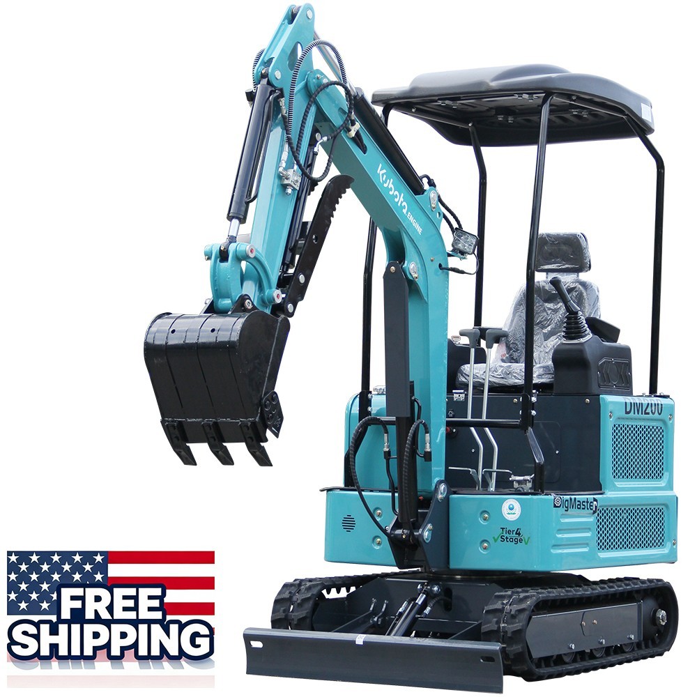 FREE SHIP 1.8 TON Mini Excavator Kubota engine water-cooled radiator equipped