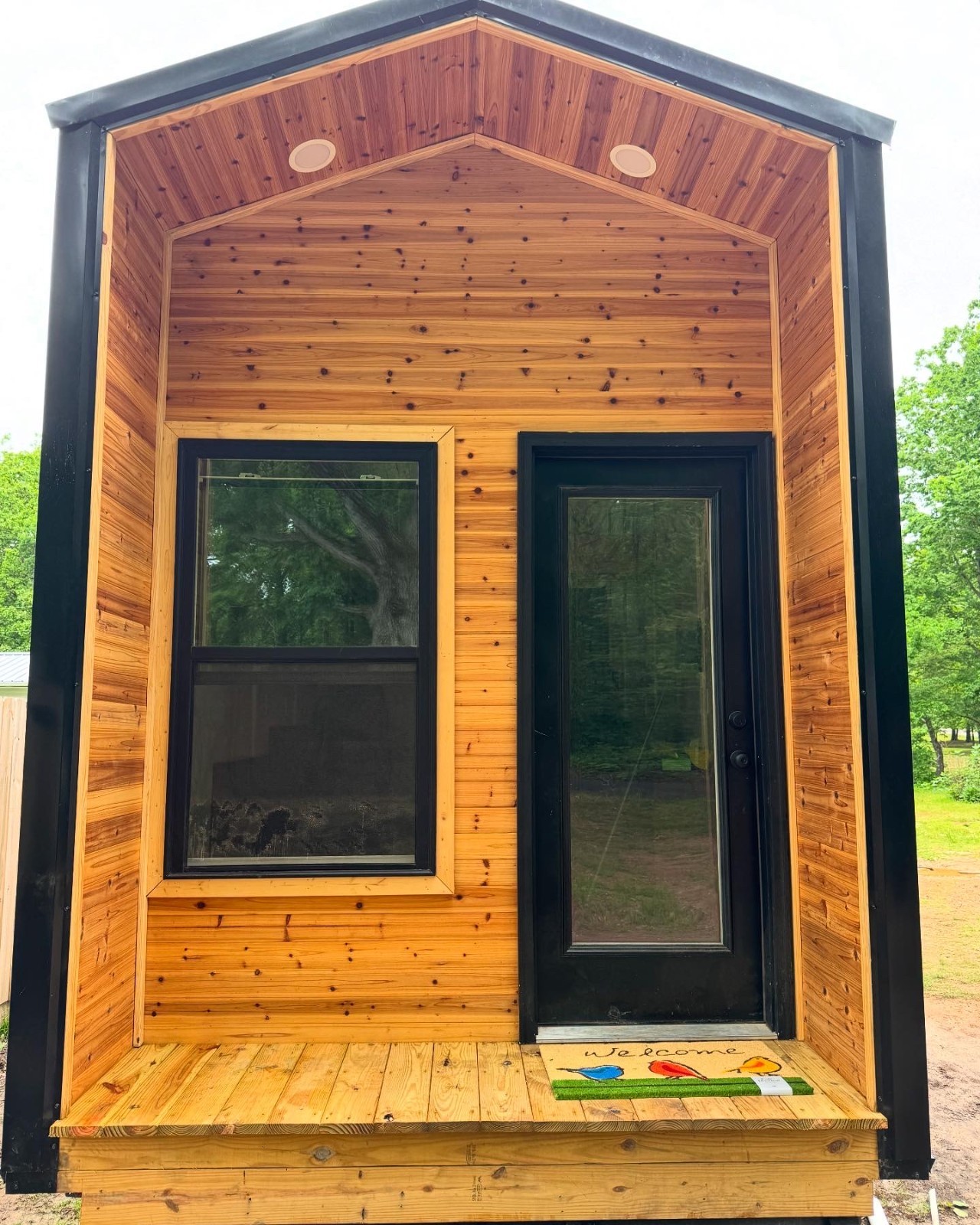 New Build Tiny House – 16′ X 8′  Black Metal & Wood (Full Price in Description)