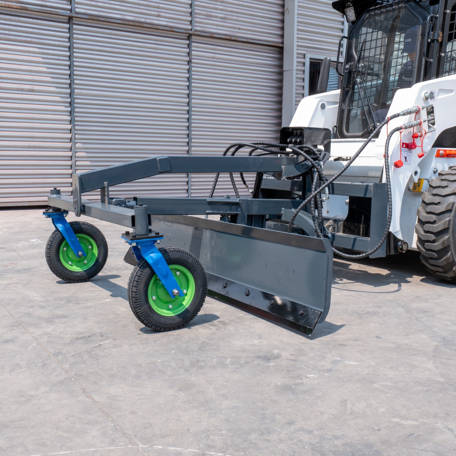 86.6” Wheel Blade Skid Steer Loader Land Grader Leveller