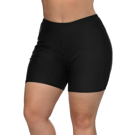 Swimsuit Bottoms Plus Size For Women Boardshorts Bathing Suit Turnks Solid Color