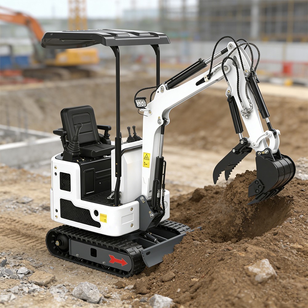 Mini Excavator 1Ton Small Diggers B&S Engine with Pilot System Free Shipping USA