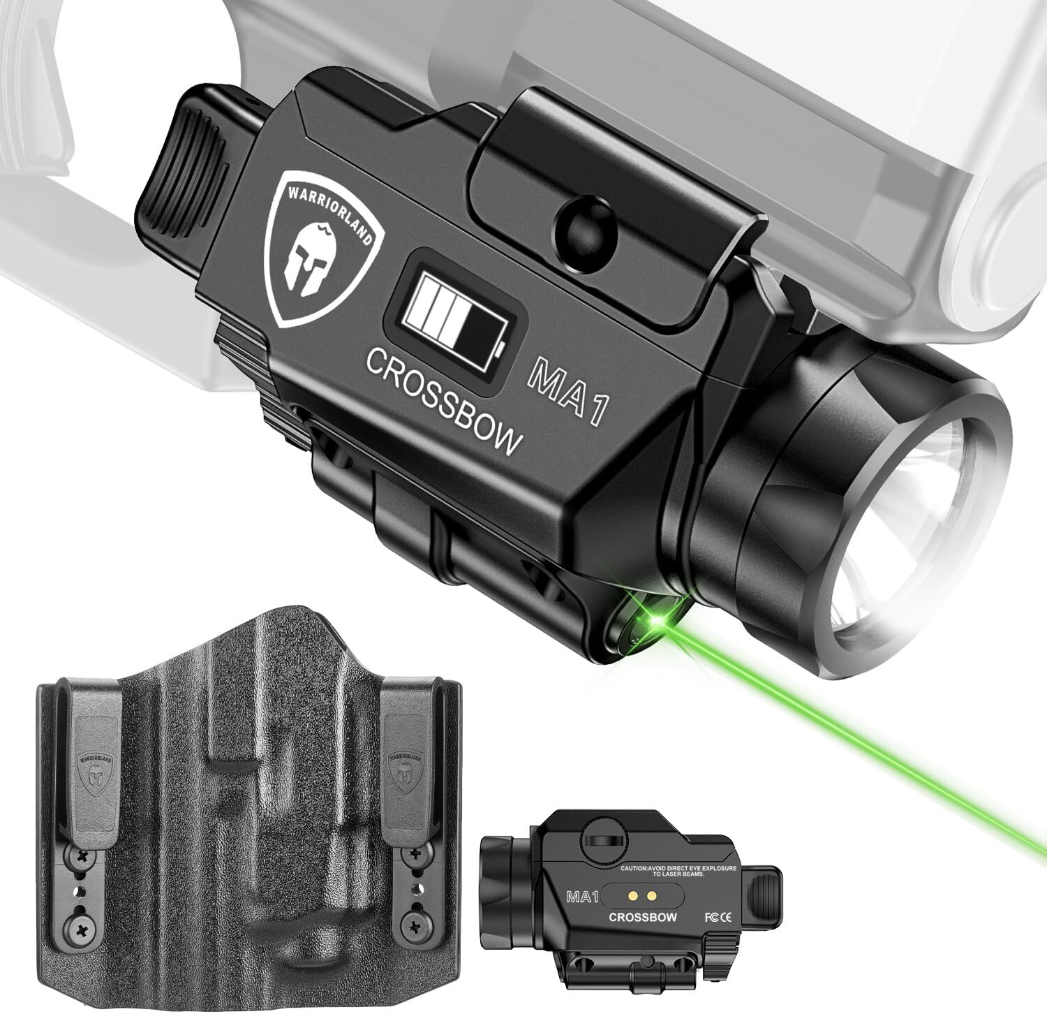Universal Light Laser Combo with M&P 9mm 4.0/4.25 OWB Holster,Green Beam& Light