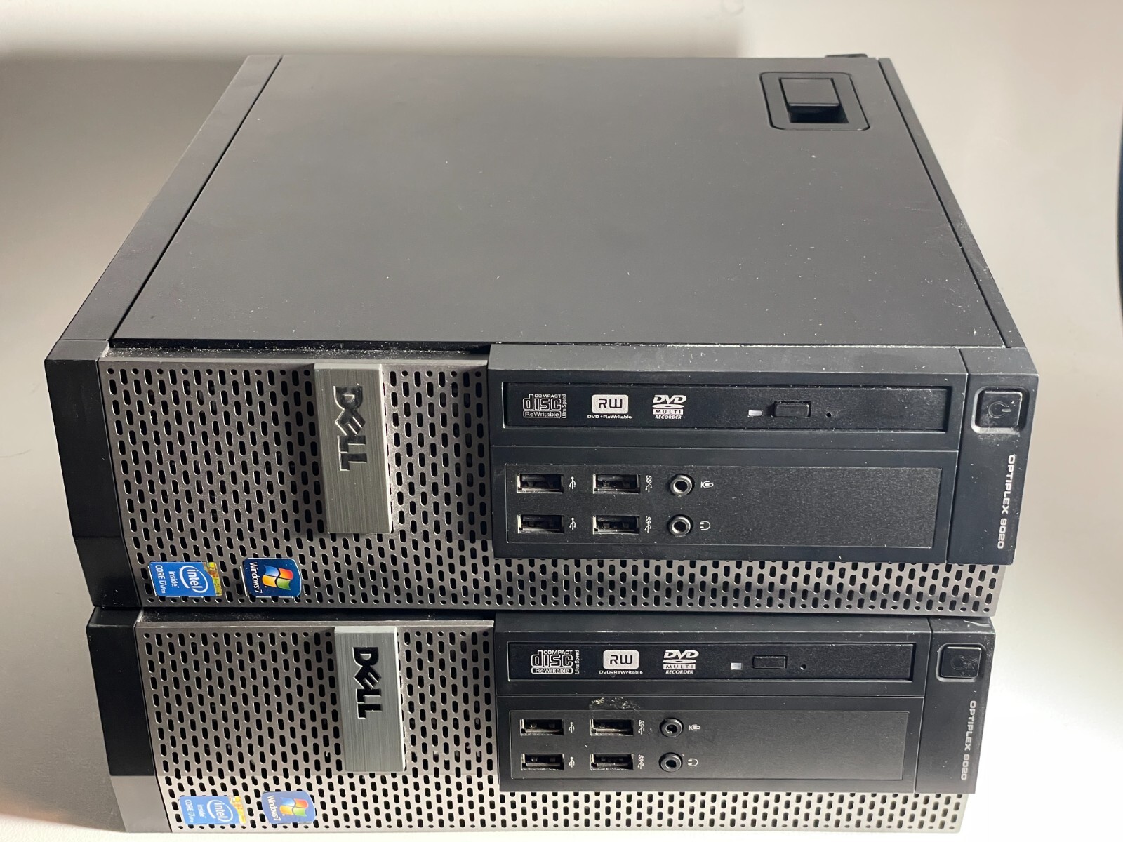 A lot of 2 Dell Optiplex 9020 SFF i7-4770 3.4GHz 8GB 256GB SSD Windows 10