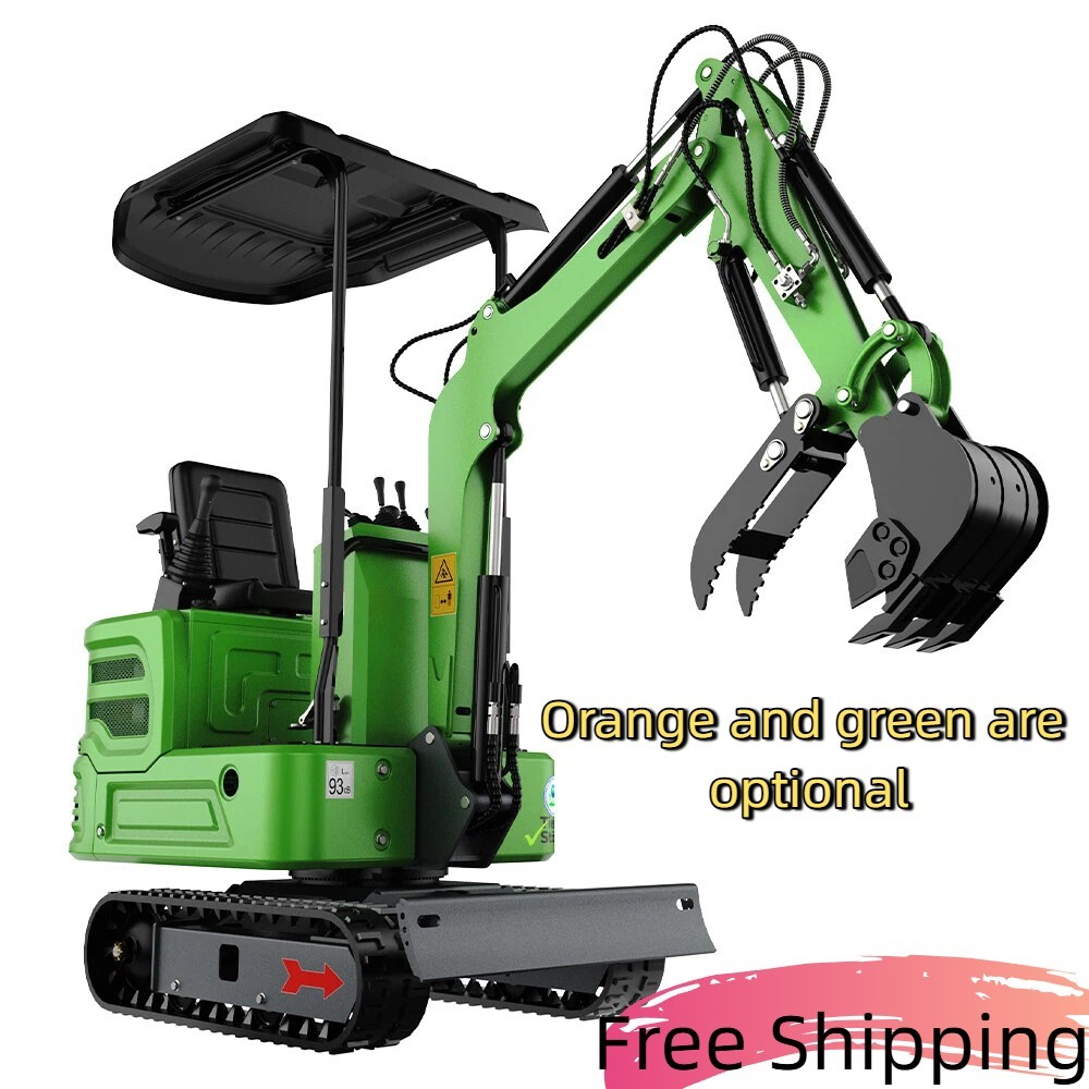 Free Shipping Hydraulic Thumb 13.5HP Mini Excavator Farm USA B&S Digger Crawler
