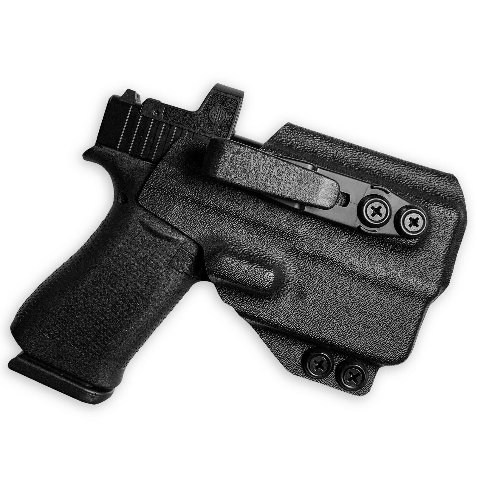 IWB TUCKABLE RED DOT READY+CLAW Holster Fits Glock 43X MOS with Streamligt TLR-6