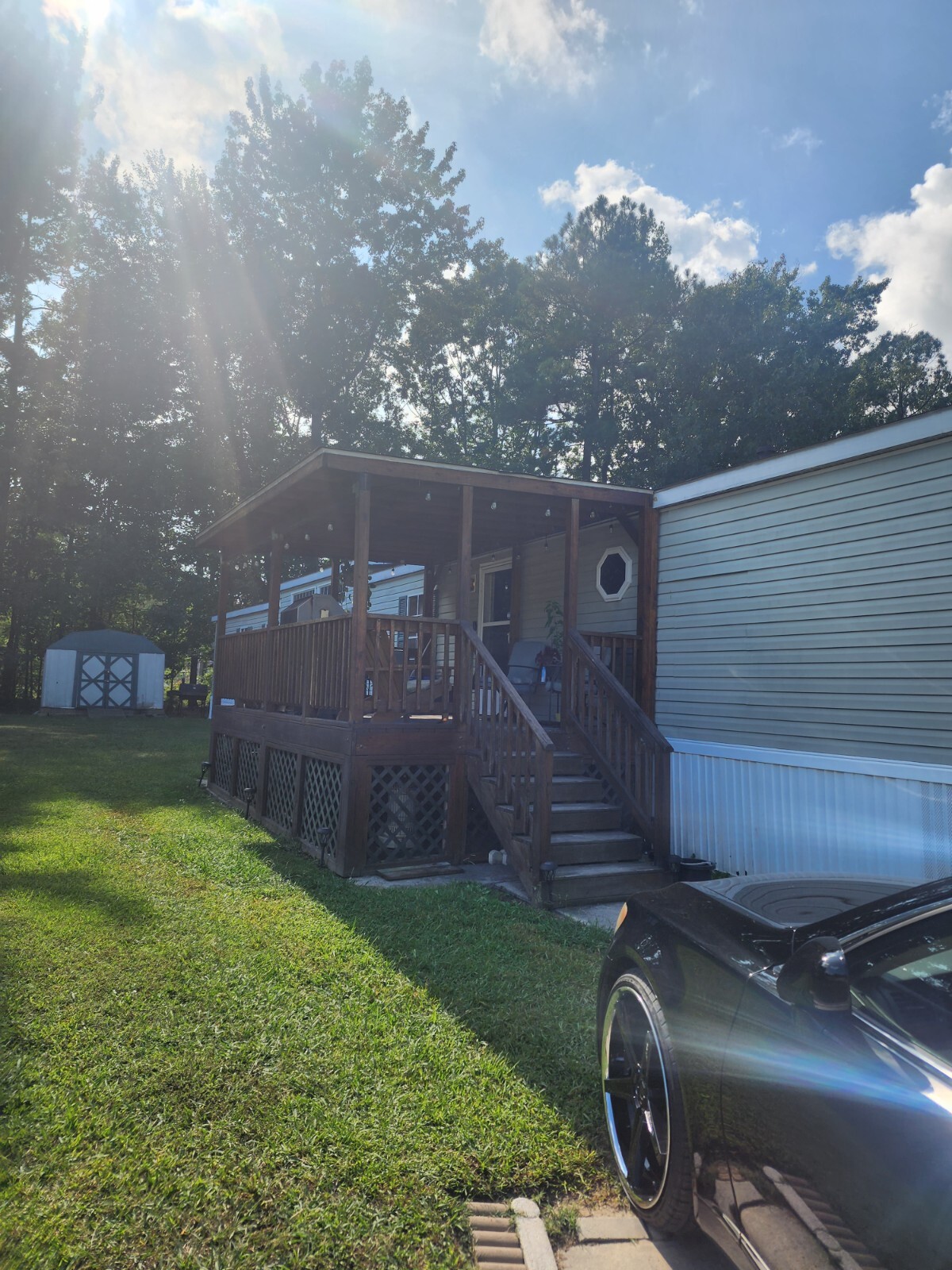 Modular mobile home for sale 14/80ft light green shingle roof  and vinyl siding