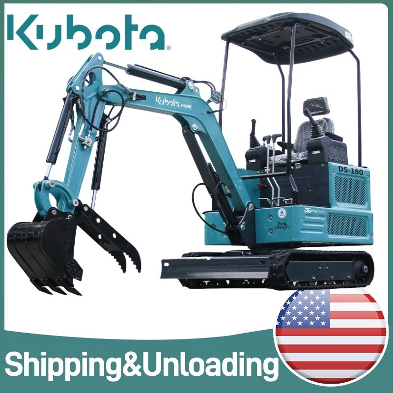 Free delivery.1.8ton mini excavator with Kubota diesel engine and hydraulic syst