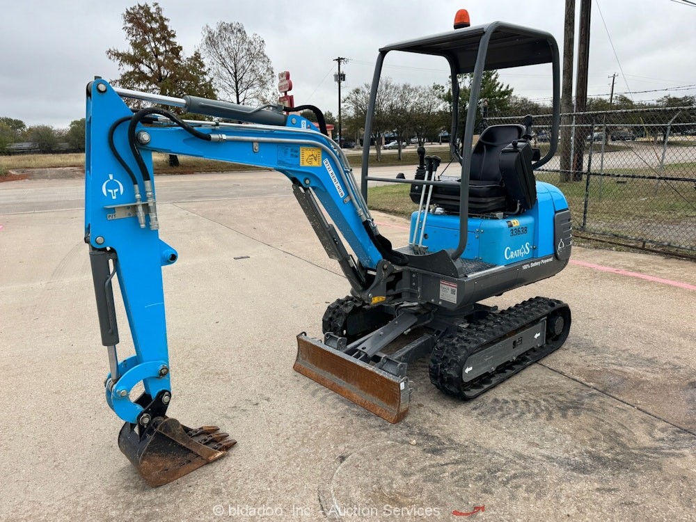 2023 Cratos CMX18 Electric Compact Excavator Backhoe Bucket Blade Aux bidadoo