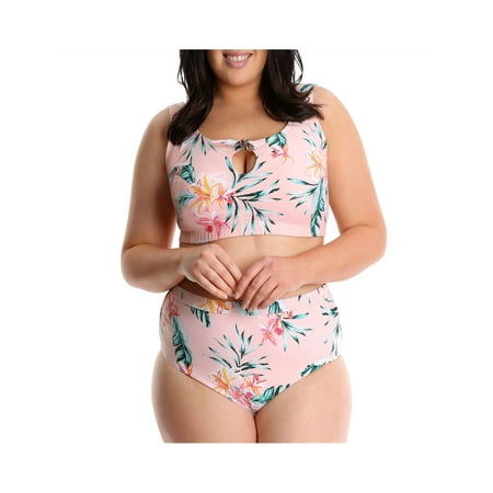 Lysa Women’s Plus Size Renee Floral Bikini Swimsuit 2pc Set 0X 1X 2X 3X