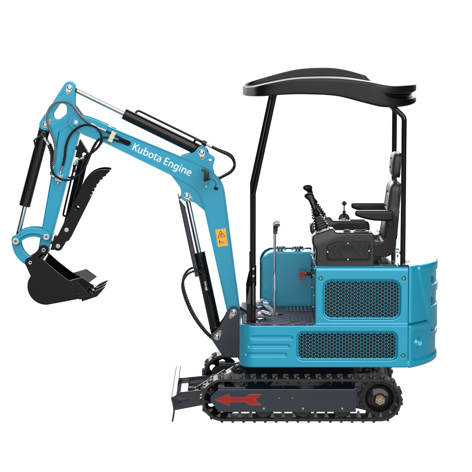 Free Shipping KUBOTA Mini Excavator 1.8ton Crawler Hydraulic Thumb 11.5HP USA