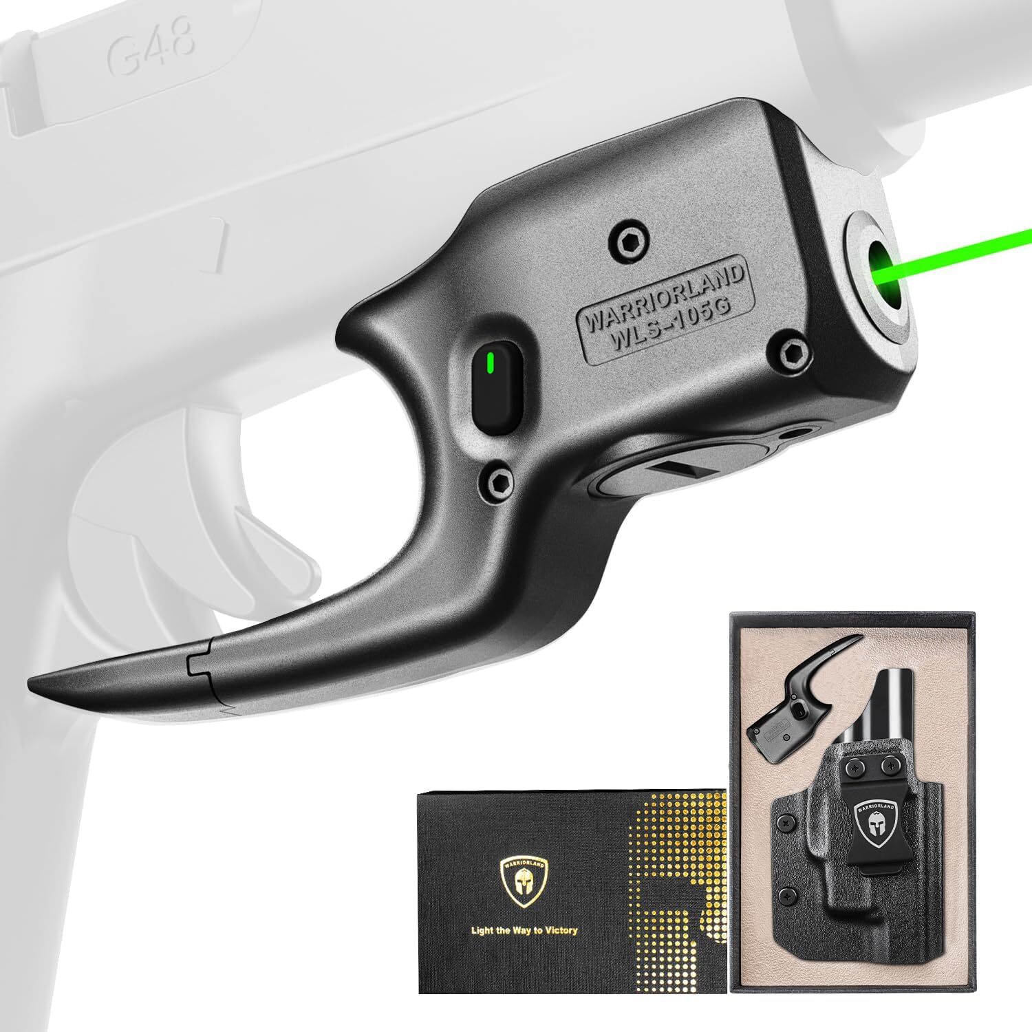 Green Laser Sight Designed to Fit Glock 48 wi/ Right Hand Holster Combo