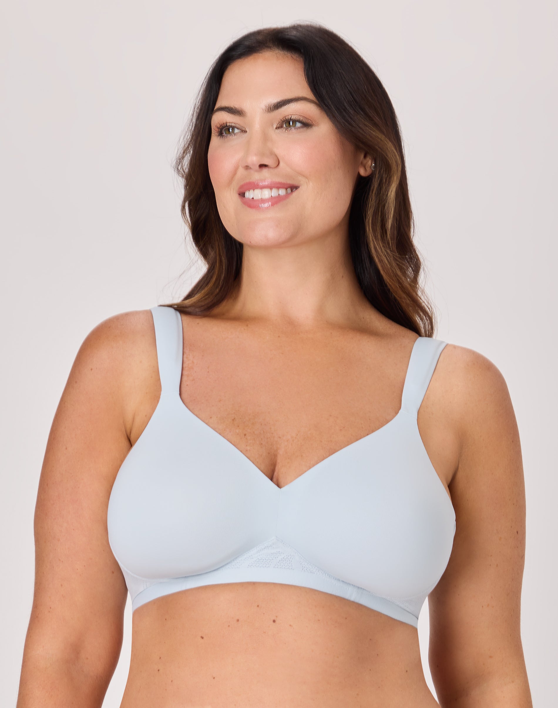 Bali Women’s Coolest Smoothing Wireless Bra, Foam Cups Salty Pepper Grey 42C